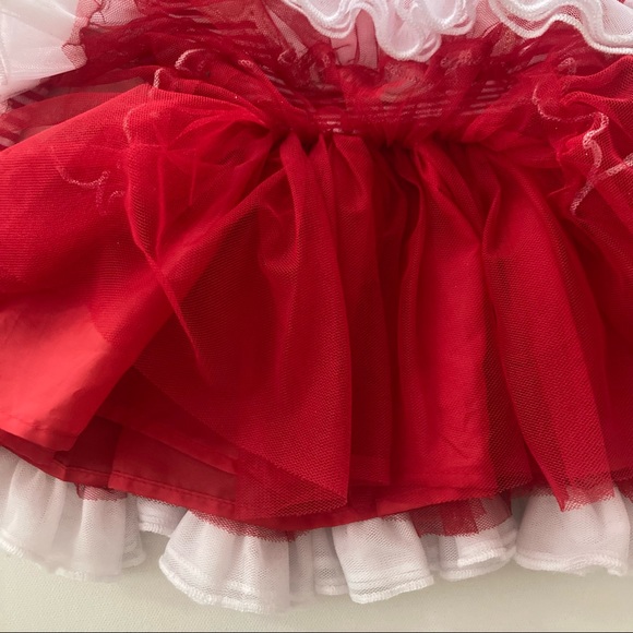 Baby Girl 18 Months Santa Holiday Christmas Outfit Tutu Top Set Red - Picture 4 of 7